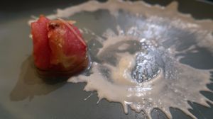 The fermented watermelon salad - an experience for sure! at NAKEDFOOD in Taipei