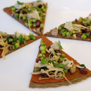 raw pizza at NAKEDFOOD in Taipei