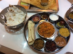 One of their recommendations. It’s huge! Good for one hungryyyy person! at Saravana Bhavan in Kowloon