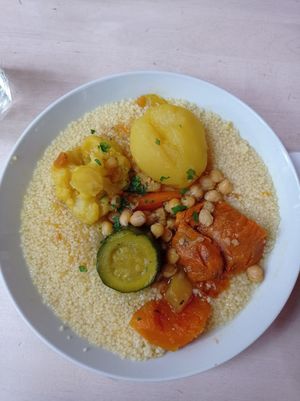 Cous cous at Hummus in Barcelona