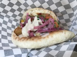 Sabij without egg at Hummus in Barcelona