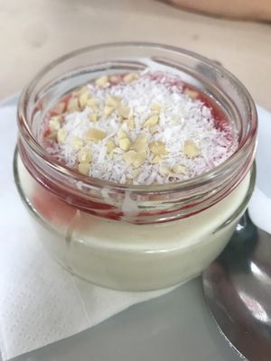 Dessert at Hummus in Barcelona