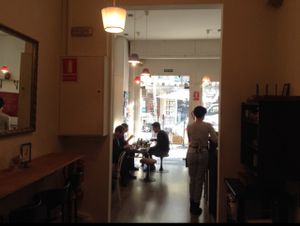 Inside at Hummus in Barcelona