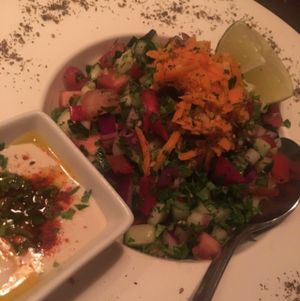 salad at Hummus in Barcelona