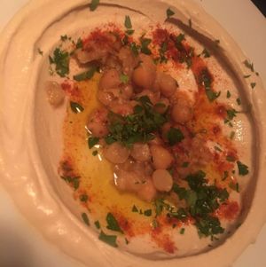 classic hummus  at Hummus in Barcelona
