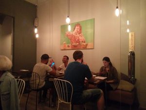 inside at Hummus in Barcelona