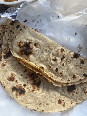 Chappatti bread at Samosa House West in Los Angeles