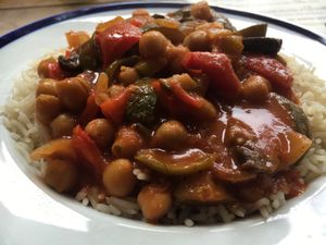 vegan curry  at The Cornerhouse Cafe in Berwick-upon-tweed