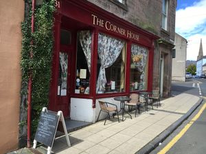 outside with summer seating  at The Cornerhouse Cafe in Berwick-upon-tweed