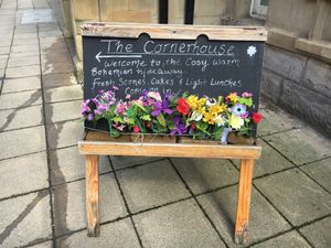 follow the flowers  at The Cornerhouse Cafe in Berwick-upon-tweed