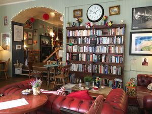 the ";library"; area  at The Cornerhouse Cafe in Berwick-upon-tweed