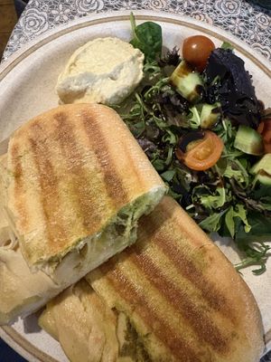Vegan chicken, pesto & cheese ciabatta   at The Cornerhouse Cafe in Berwick-upon-tweed