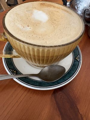 Decaf soya latte  at The Cornerhouse Cafe in Berwick-upon-tweed