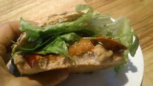 babaganoush sandwich at VITA - Palermo in Buenos Aires