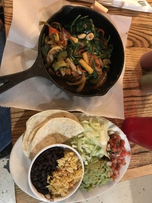 Fajitas vegan option   at Juan's Flying Burrito - The CBD in New Orleans