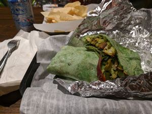 Super green burrito at Juan's Flying Burrito - The CBD in New Orleans