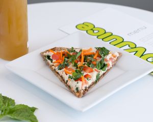 Live Raw Vegan Pizza at LOVJuice in Boca Raton
