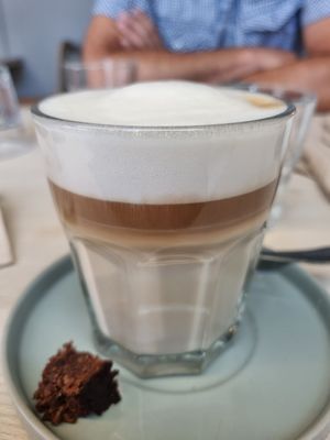 Oat Latte Machiato at HaPP in Luxembourg City