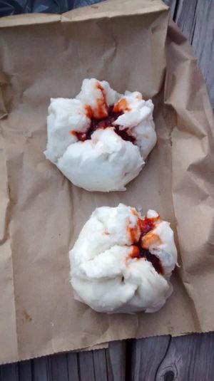 Faux-pork buns at Peaceful Loft in St Johns