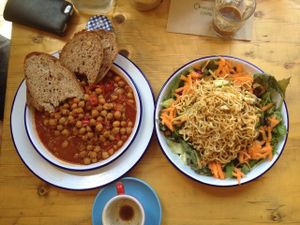 Vegan nom noms at Trew Era Cafe in North London