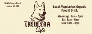 Logo at Trew Era Cafe in North London