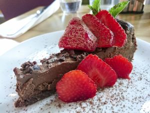 Chocolate cake at FED by Water in East London