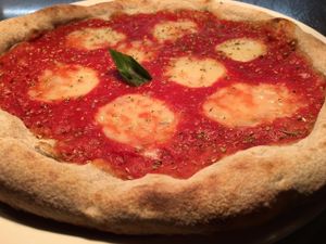 margherita pizza, less is more at FED by Water in East London