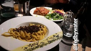 Carbonara and lasagne ♡ at FED by Water in East London