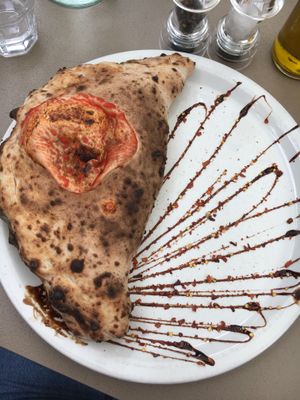Calzone pizza! at FED by Water in East London