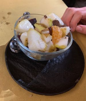 chocolate mousse with fruits   at Selezione Naturale in Turin