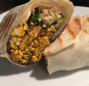 Breakfast burrito. at Muskoka Natural Food Market in Bracebridge