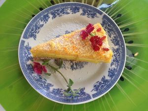 Raw mandarin cake at Superfood Organic Bar in Limassol