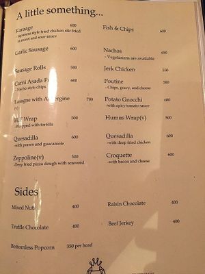 One page from the menu today.  at The Blackstock in Osaka