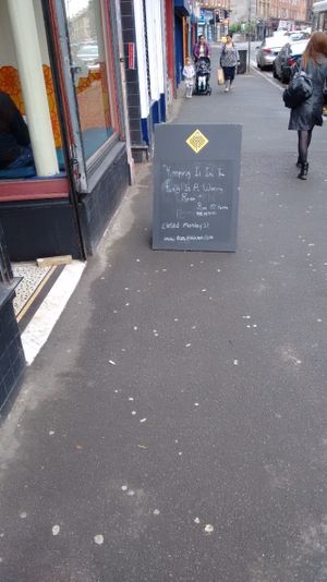 Outside at Ranjit's Kitchen in Glasgow