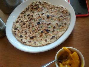 Mixed veg paratha (without butter) at Ranjit's Kitchen in Glasgow