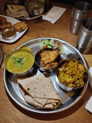 Vegan thali at Ranjit's Kitchen in Glasgow