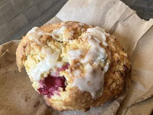 Cranberry orange gluten free scone  at Deli Lama in Bracebridge