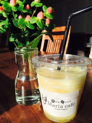 Pineapple smoothie! at Maria Cafe in Kagoshima