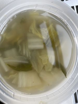 One of their soups at Bodhi Kosher Vegetarian Restaurant in New York City