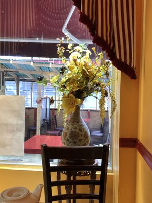 Indoor decoration  at Bodhi Kosher Vegetarian Restaurant in New York City