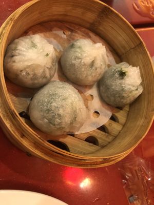 Steam parsley dumpling (gluten free ) at Bodhi Kosher Vegetarian Restaurant in New York City