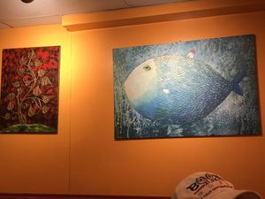 Painting  at Bodhi Kosher Vegetarian Restaurant in New York City