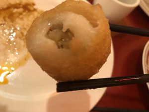 Fried sticky rice dumpling  at Bodhi Kosher Vegetarian Restaurant in New York City