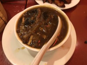 Sweet sour soup  at Bodhi Kosher Vegetarian Restaurant in New York City