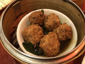 Steamed veg meat ball  at Bodhi Kosher Vegetarian Restaurant in New York City