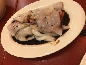 Veg meat rice roll at Bodhi Kosher Vegetarian Restaurant in New York City