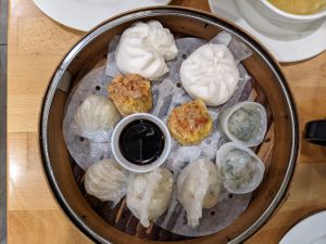 Assorted dim sum appetizer at Bodhi Kosher Vegetarian Restaurant in New York City