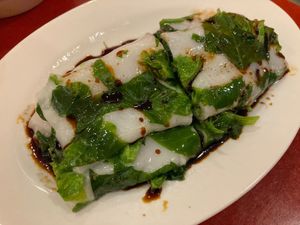 Pea Leaf Rice Roll at Bodhi Kosher Vegetarian Restaurant in New York City