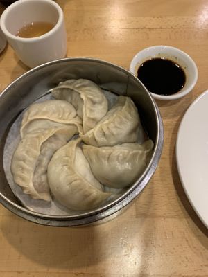 Steamed dumplings  at Bodhi Kosher Vegetarian Restaurant in New York City