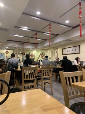 The restaurant layout  at Bodhi Kosher Vegetarian Restaurant in New York City